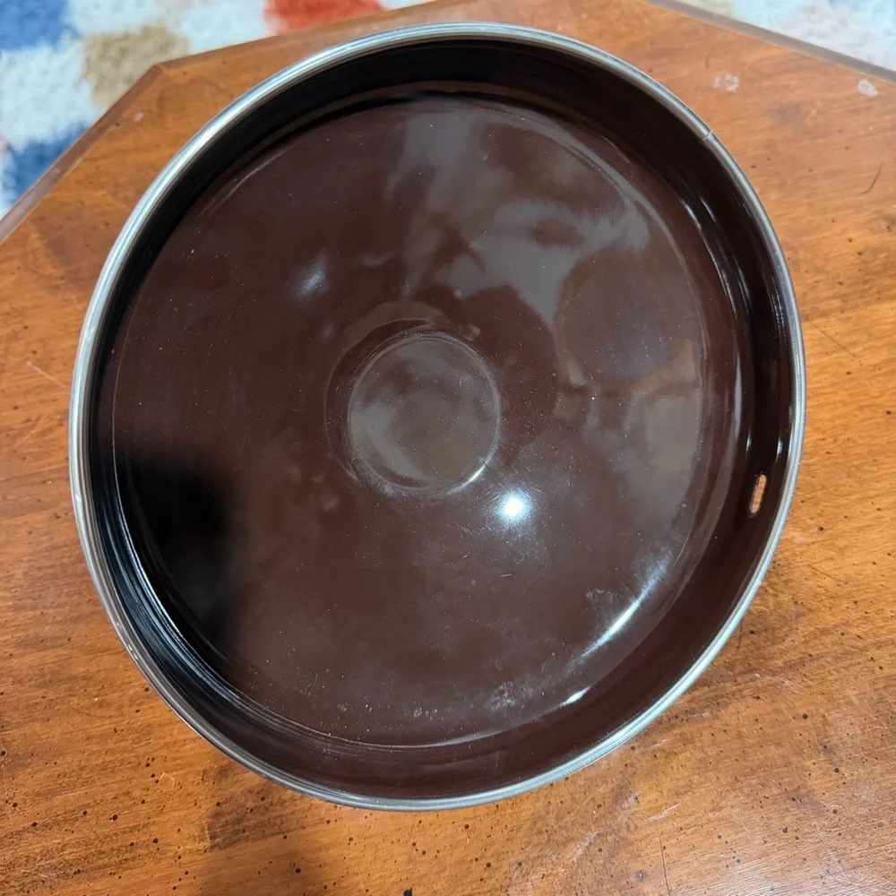 Silit Enamel Floral Dutch Oven with Lid, Double Handle, Oven-Proof, Cream Brown